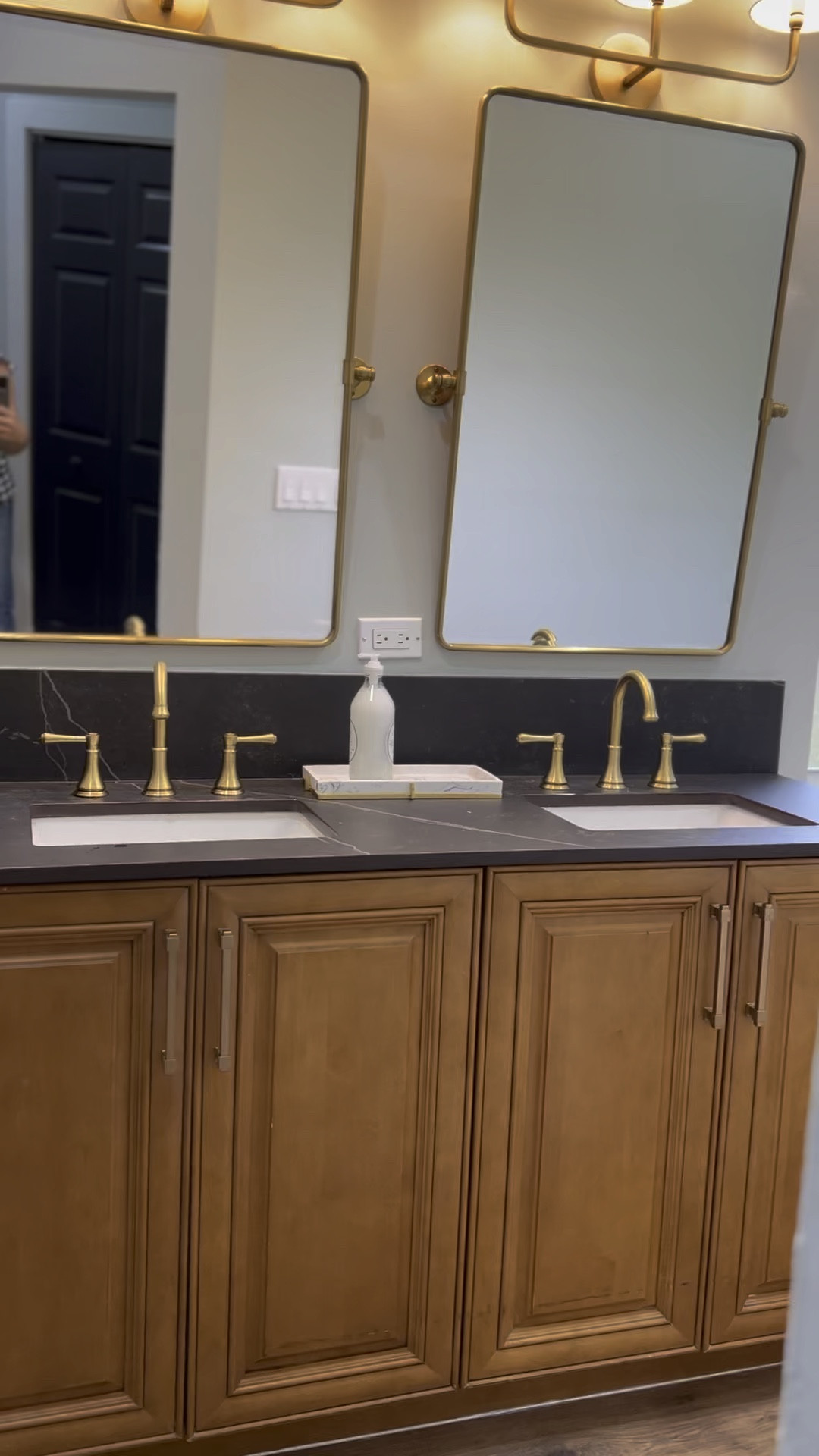 More gold in our Florida project.  It feels like a fresh pair of earrings.  There is nothing like freshening a space with new hardware 

#LTKhome #LTKMostLoved #LTKfamily