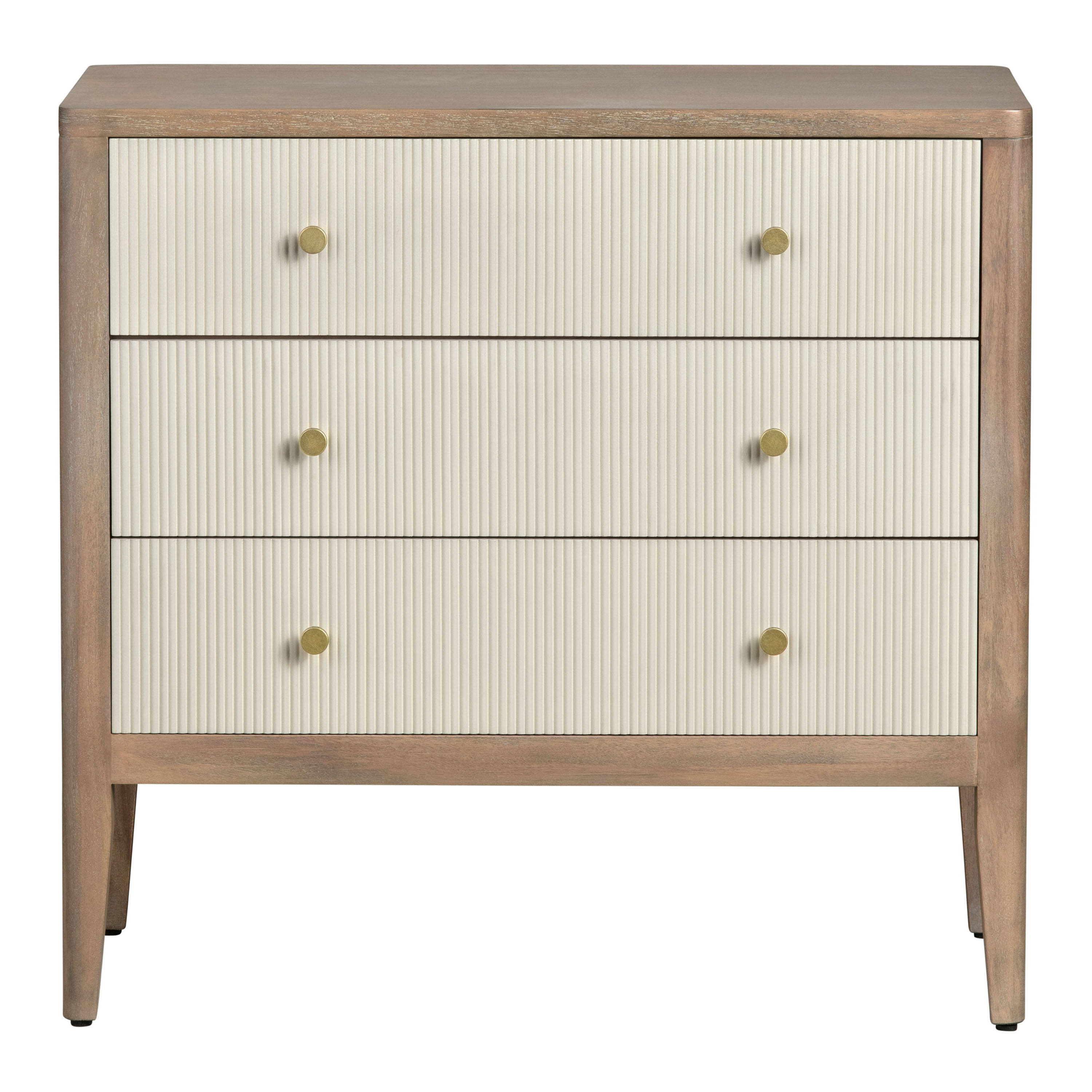 Wyatt Cream Wood Two Tone Fluted Dresser | World Market