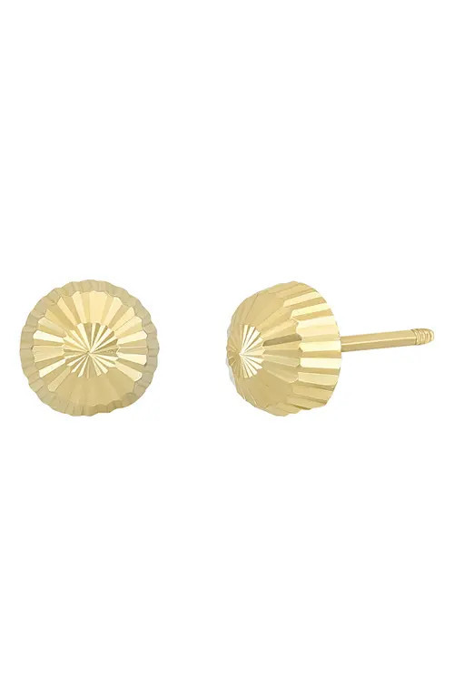 Bony Levy 14K Gold Textured Stud Earrings in 14K Yellow Gold at Nordstrom | Nordstrom