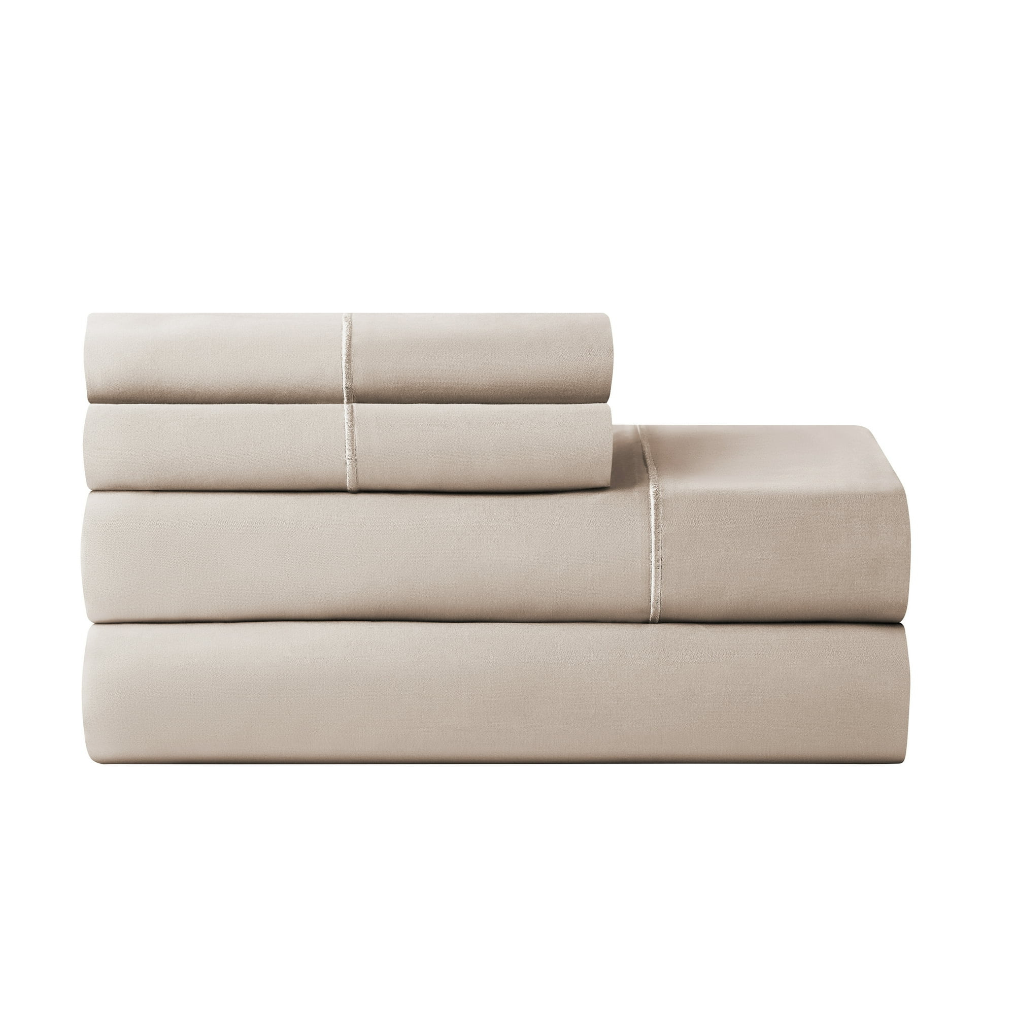 Hotel Style 4-Piece 600 Thread Count Taupe Egyptian Cotton Adult Bed Sheet Set, King - Deep Pocke... | Walmart (US)