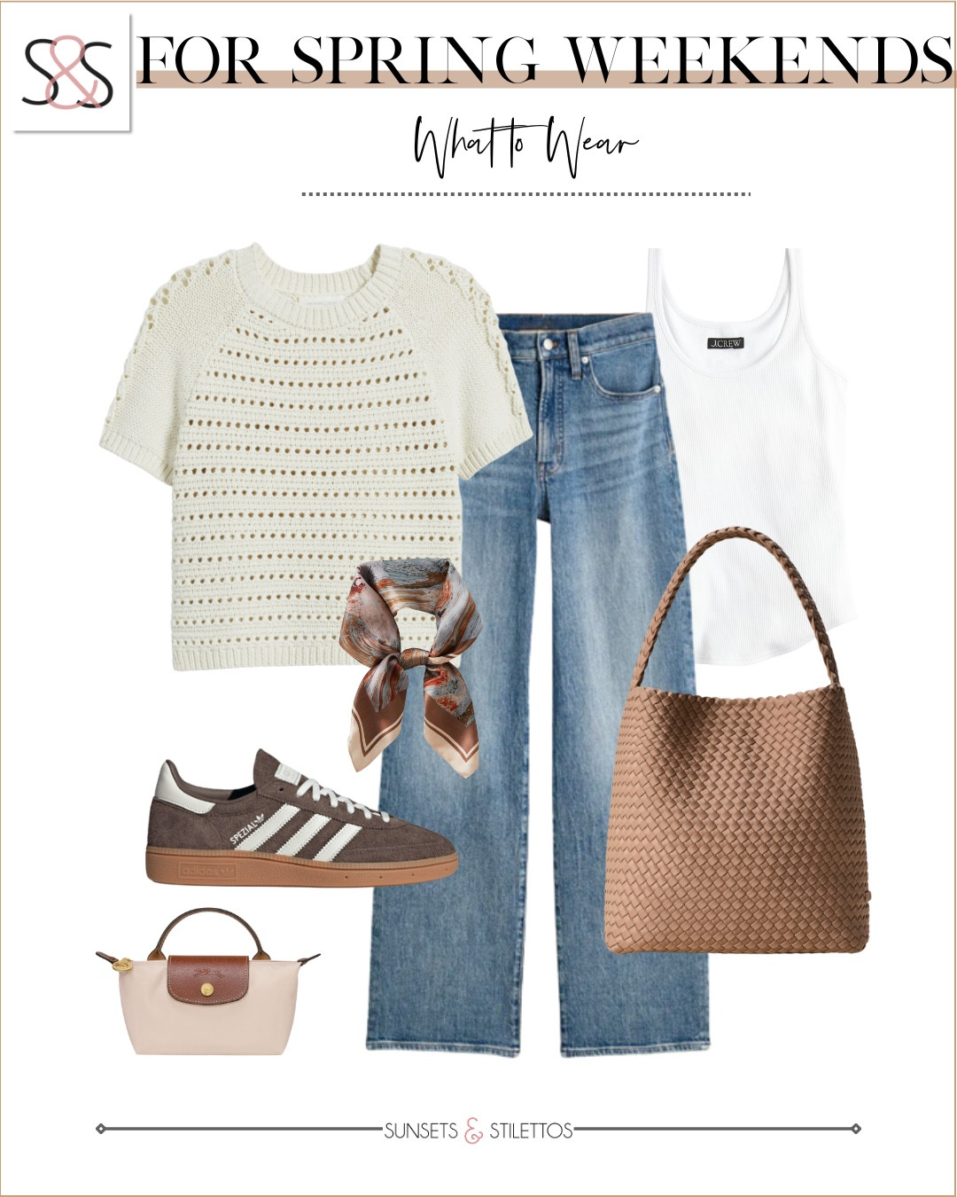 Loving this eyelet sweater tee as a great spring outfit. Complete the whole look with neutral sneakers and wide leg denim jeans!

Sunsets and Stilettos, workwear, adidas sneakers 

#LTKOver40 #LTKTravel #LTKStyleTip