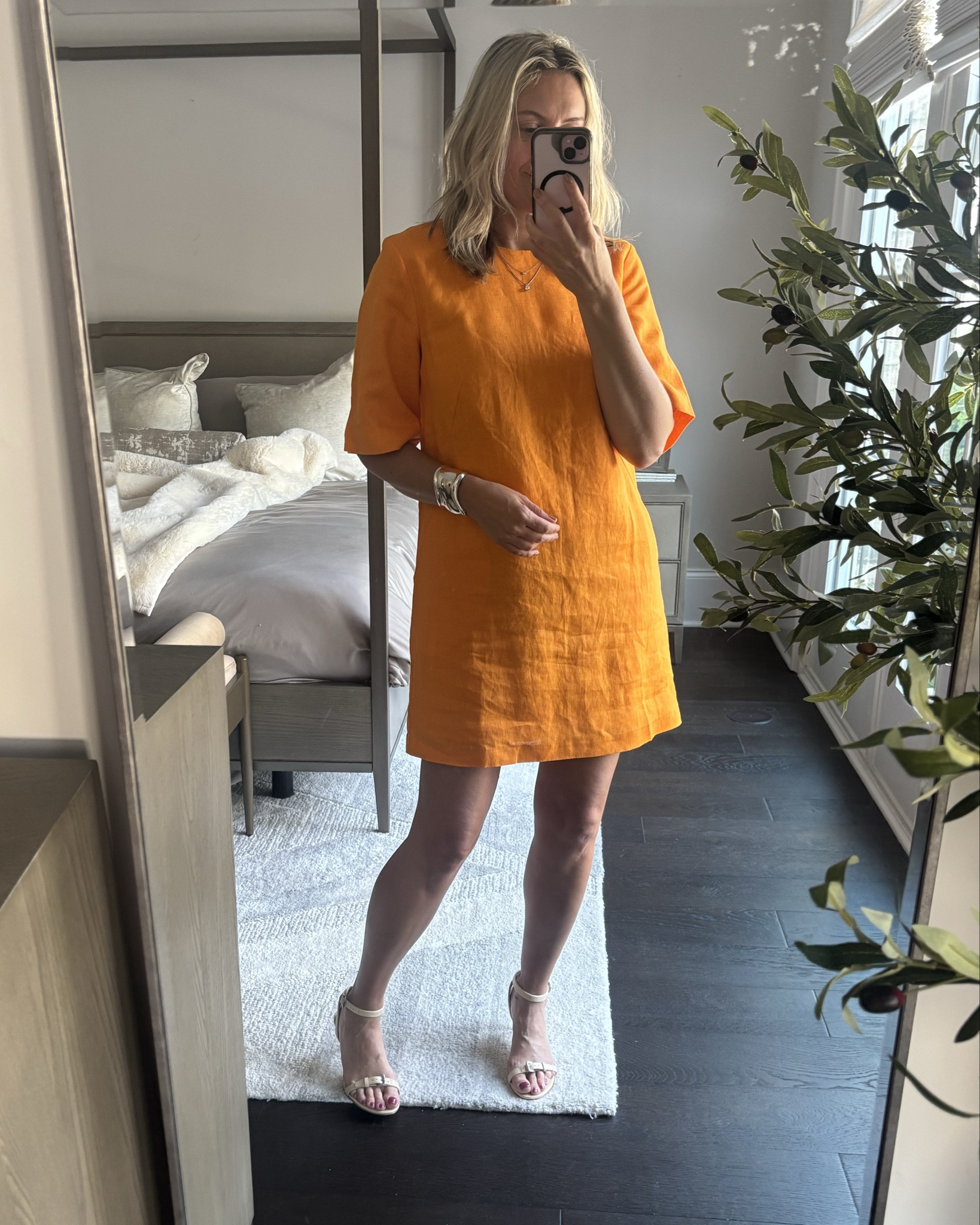 Vacation Outfit
What I’ll wear for Easter in FL.  Keeping it simple with linen shirt in vibrant color and neutral/silver accessories 

#LTKOver40 #LTKStyleTip #LTKShoeCrush