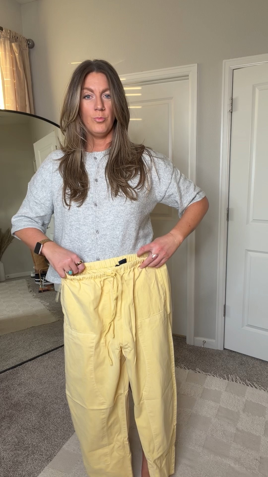 Large top, medium tall pants 

#LTKTall #LTKOver40 #LTKSaleAlert