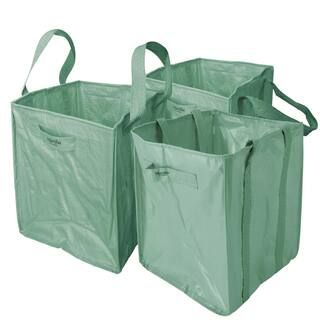 Martha Stewart Living 48 Gal. Multi-Purpose Re-Usable Heavy-Duty Garden Leaf and Debris Bag with ... | The Home Depot