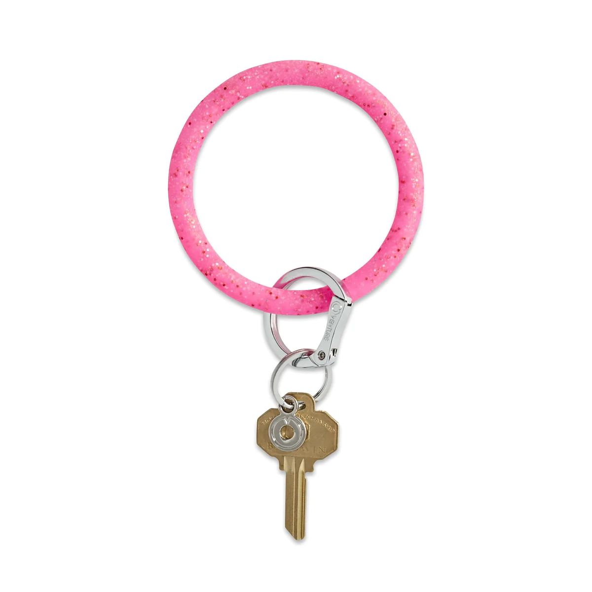 Tickled Pink Confetti - Silicone Big O® Key Ring | Oventure