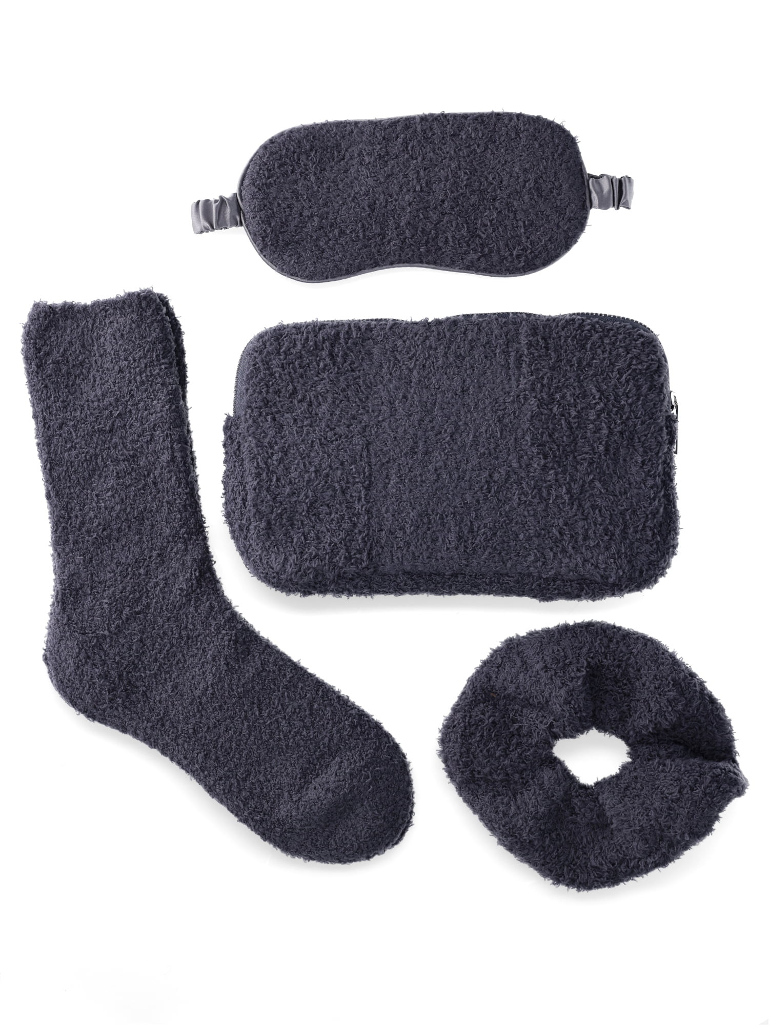 Time and Tru Women's Cozy Travel Set, 4-Piece, Metal Night - Walmart.com | Walmart (US)