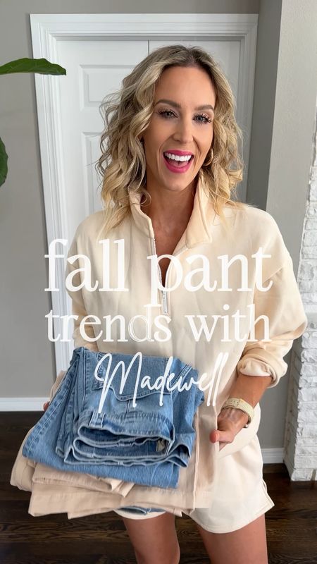 Madewell fall pant trends! You will love these wide leg jeans, full length straight leg jeans, and best selling Harlow trouser pants! 

#LTKworkwear #LTKunder100