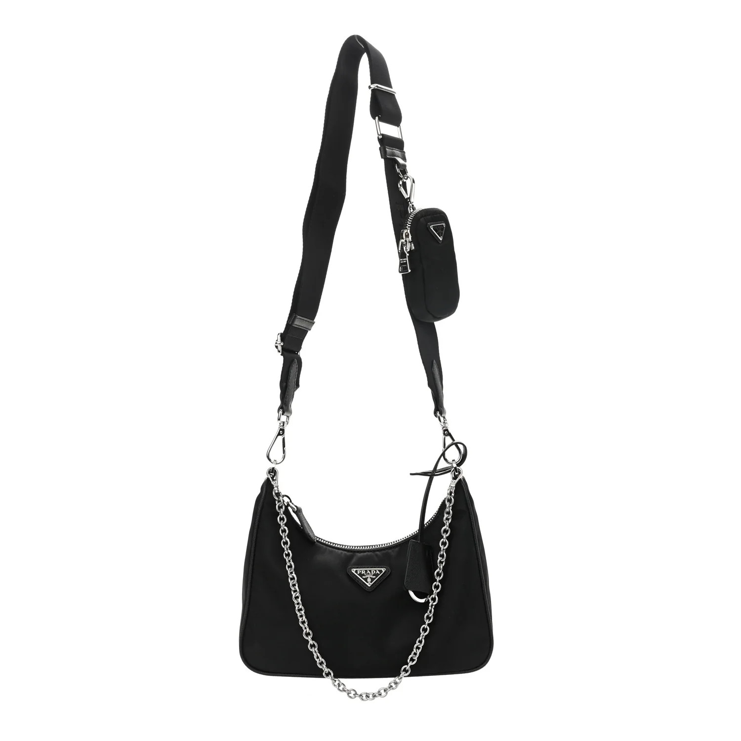 PRADA Nylon Re-Edition 2005 Shoulder Bag Black | FASHIONPHILE | Fashionphile