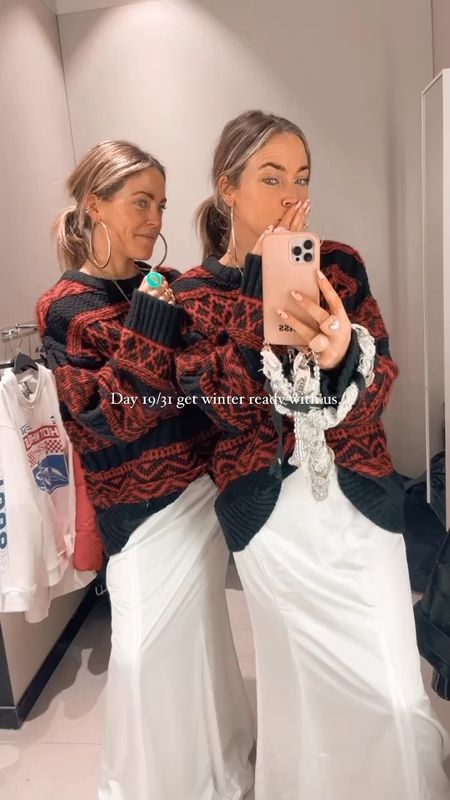 day 19/31 get winter ready with us. Todays dresscode: Christmas holiday sweaters combined with white satin skirts. #LTKGift
.
Girls run for these sets linked all below wearing size M in the skirt and size XL in the jumper. Happy Tuesday xx
.
#twinningiswinning #fashion #Fashioninspiration #style #styleinspiration #twinningtuesday #christmassweater #hmxme #hmstyle

#LTKparties #LTKHoliday #LTKGiftGuide