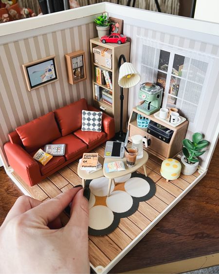 Miniature DIY Living Room Kit! This was so much fun to build. It was like mini interior design legos 🥹 #miniatures #diy #homedecor

#LTKfindsunder100 #LTKhome