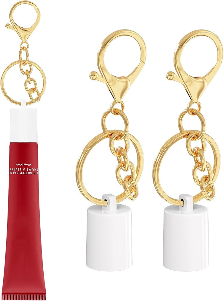 Lip Gloss Keychain Compatible for Summer Fridays Lip Balm, Lipgloss Cap and Holder Set | Amazon (US)