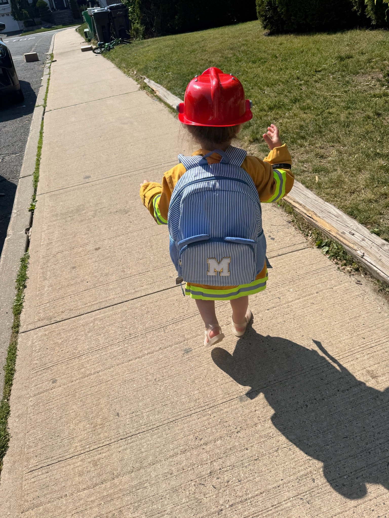 Life is so good when ur 2.5! Going to school in a new summer outfit,  fresh new backpack, and a fireman costume cs why ever not. ThankGd.

#LTKdayinmylife #LTKootd #LTKKids