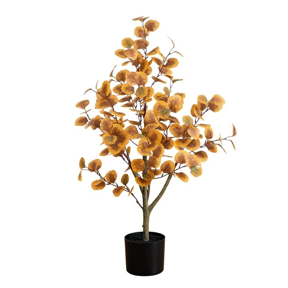Nearly Natural Autumn Eucalyptus Artificial Potted Fall Tree - 3' | Walmart (US)