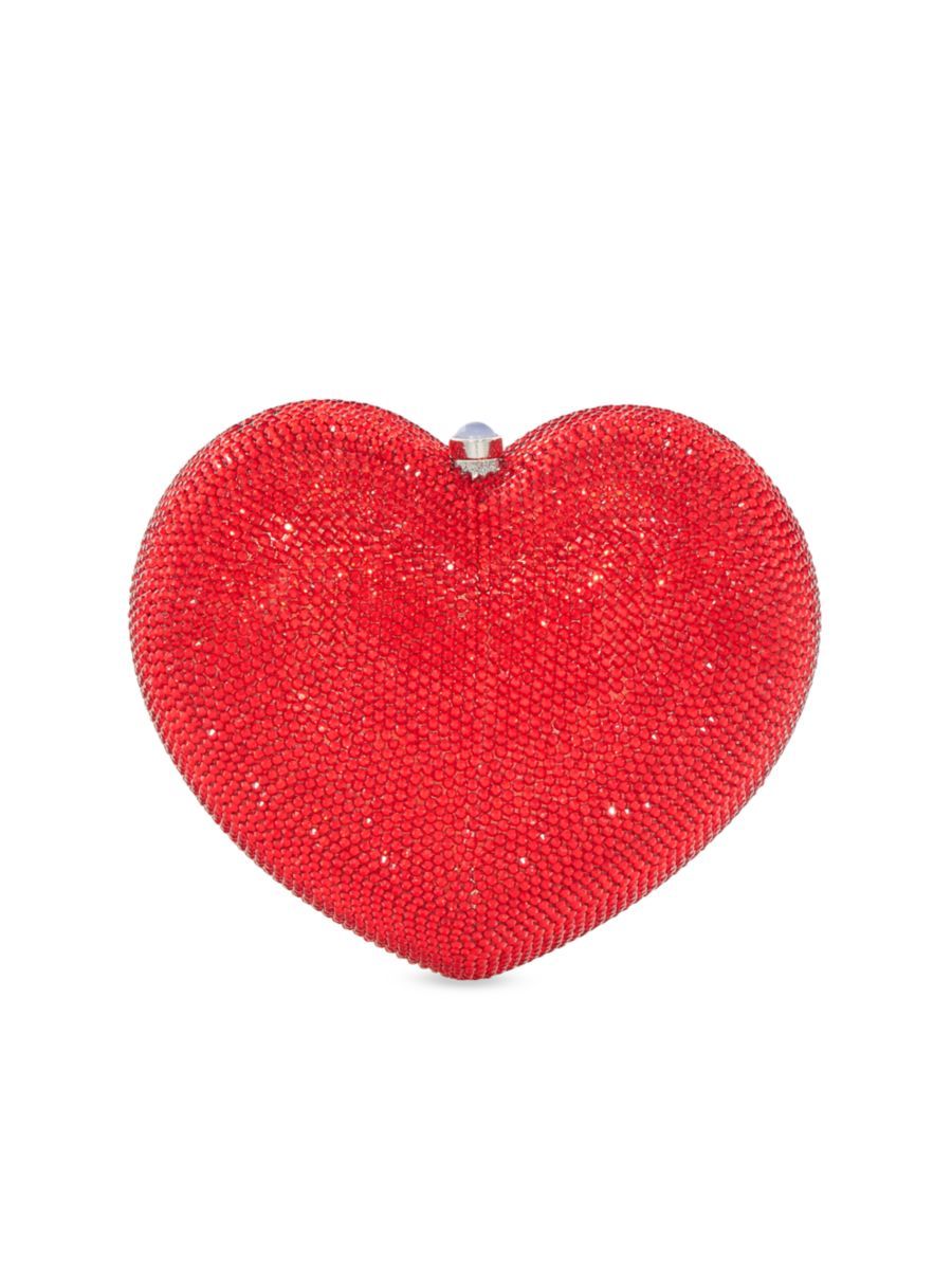 Petite Heart Crystal-Embellished Clutch | Saks Fifth Avenue