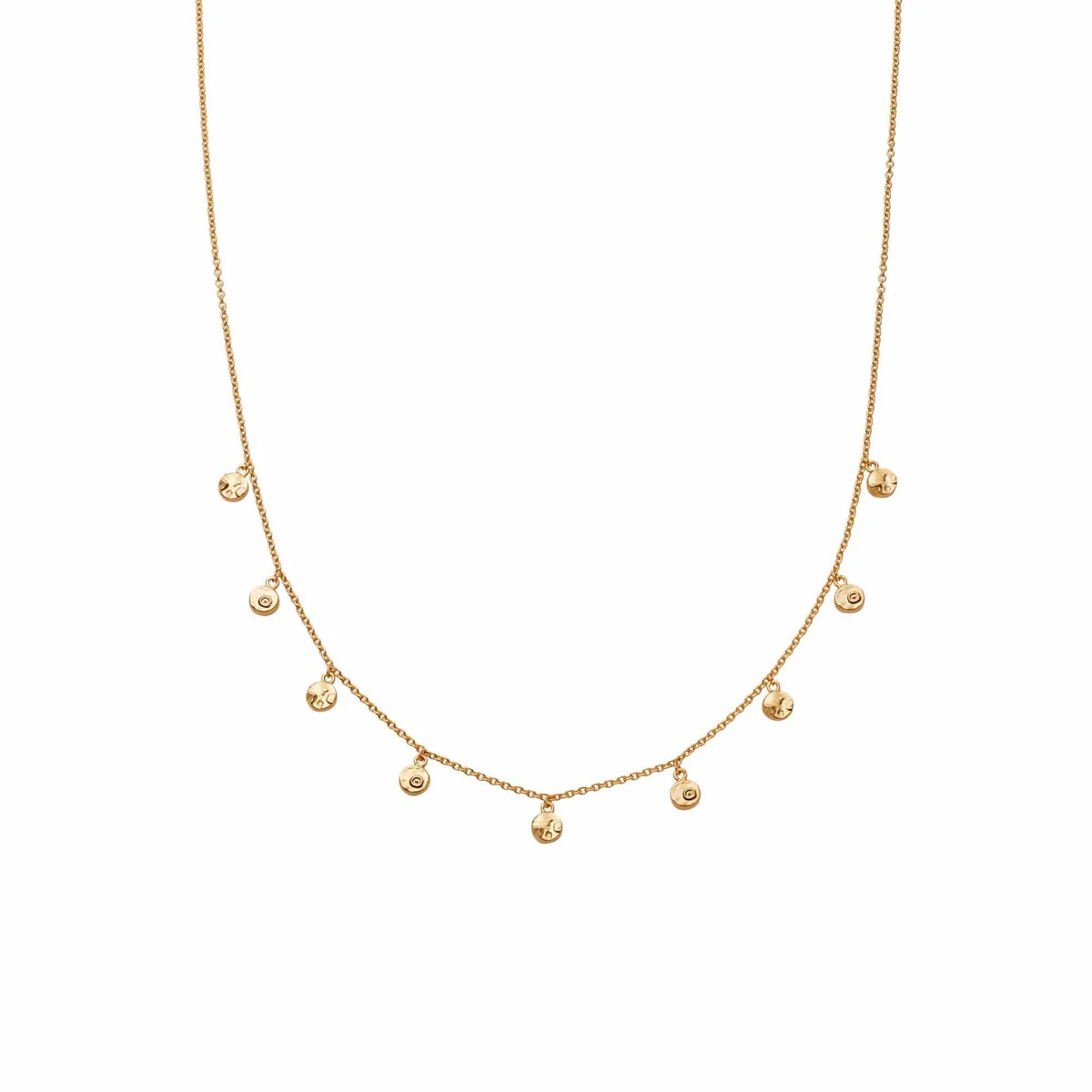 Fossil Charm Necklace 18ct Gold Plate | Daisy London Jewellery