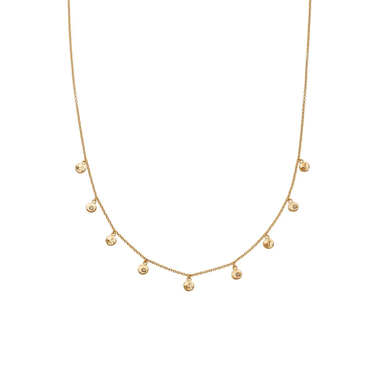 Fossil Charm Necklace 18ct Gold Plate | Daisy London Jewellery