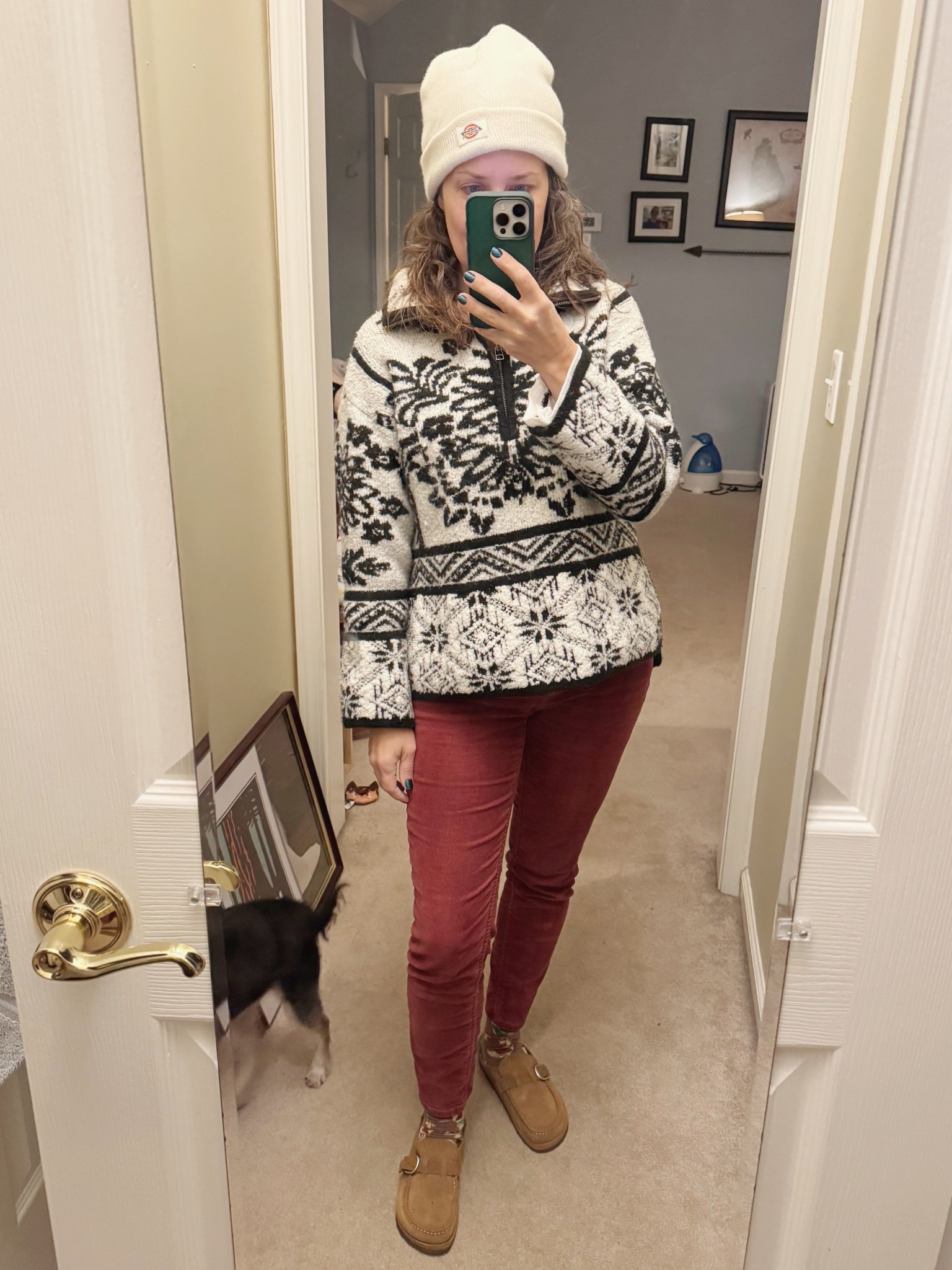 What I wore while decorating for the holidays! 🎄🎀 My sweater is old Anthropologie. It is heavy duty and worth every penny; get the good sweaters, they will last! 

#LTKOver40 #LTKHoliday #LTKSeasonal