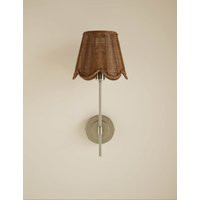 M&S Collection Wicker Scalloped Wall Light - Natural, Natural | Marks & Spencer (UK)