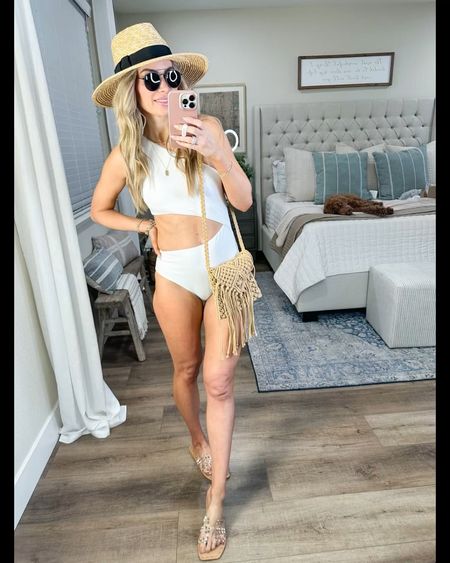 Amazon beach vacation 
One piece swimsuit with cutouts size small mud coverage 

Boho fringe bag 
Amazon fashion 
Amazon swimsuit 

#LTKFind #LTKswim #LTKtravel