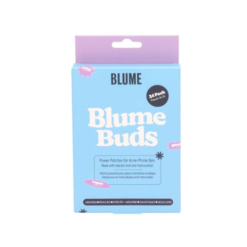 Blume Buds Salicylic Acid Pimple Patches for Face - Hydrocolloid Bandages to Help Absorb Oil & Speed Up Healing - Vegan & Biodegradable Acne Patches (24 Count) | Amazon (US)