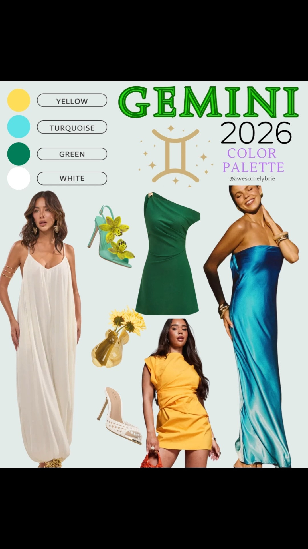 ♊️ GEMINI SEASON IS HERE ♊️ 

The twins have luck on their side this year when they wear these colors to ignite their inner power! 

Yellow, Turquoise, Green and White are right in the money!

#dresses #purses #sale

#LTKSeasonal #LTKOver40