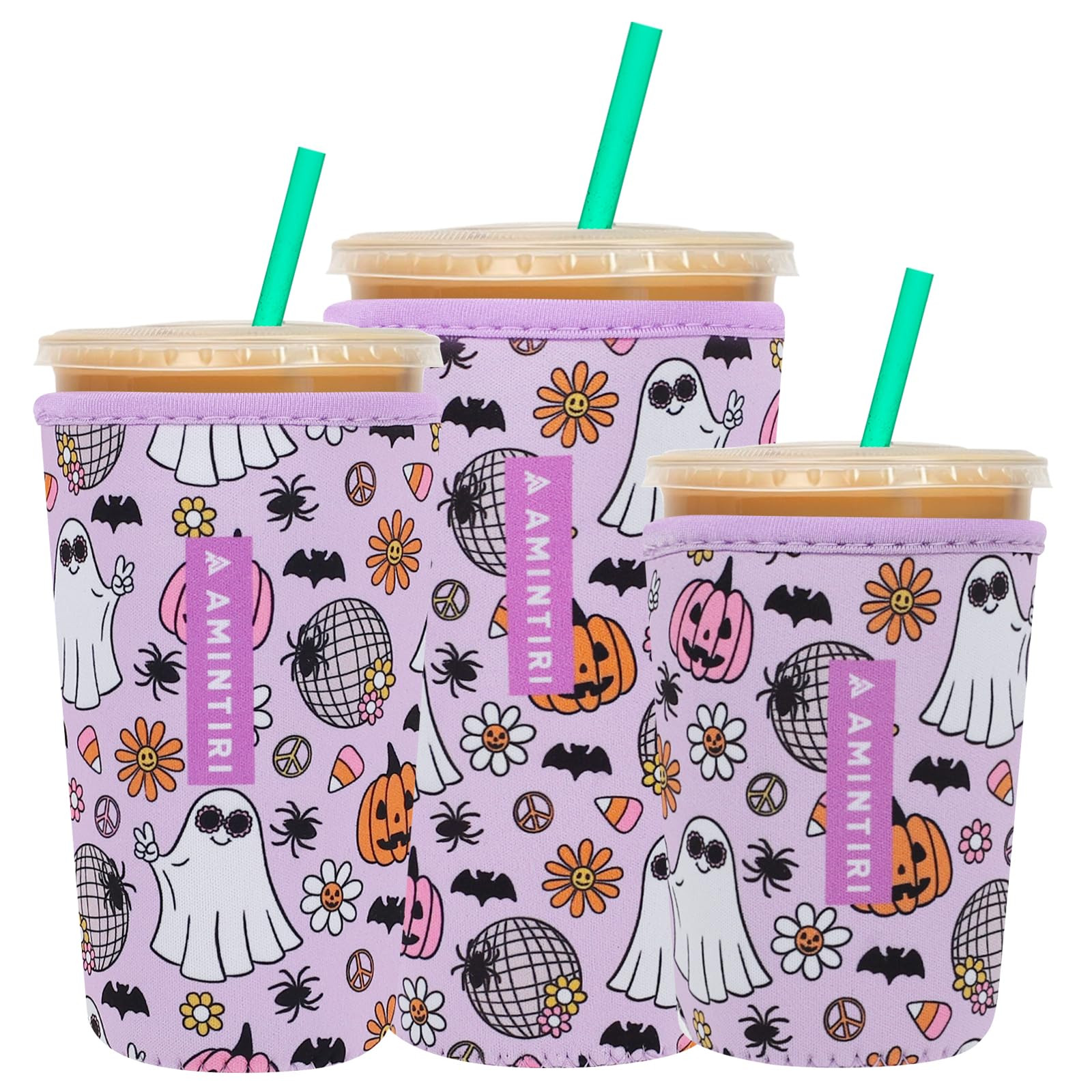 3 Pack Reusable Sleeve for Iced Coffee Cup, Coffee Neoprene Sleeve for Iced&Hot Drinks, Coffee Sl... | Amazon (US)