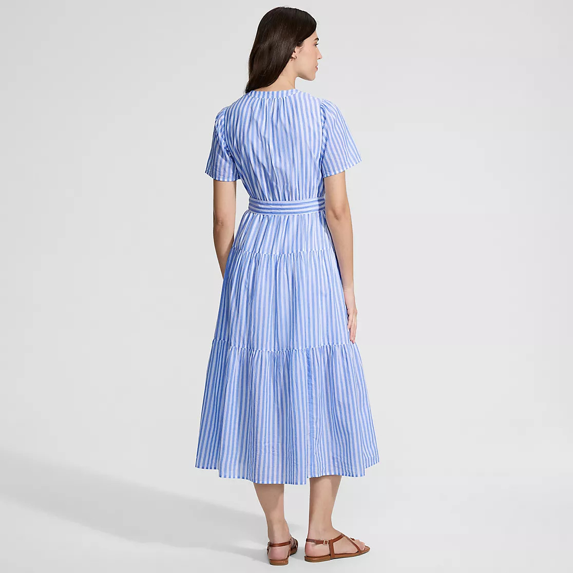 Women's Cotton Voile Button Front Maxi Dress | Lands' End (US)