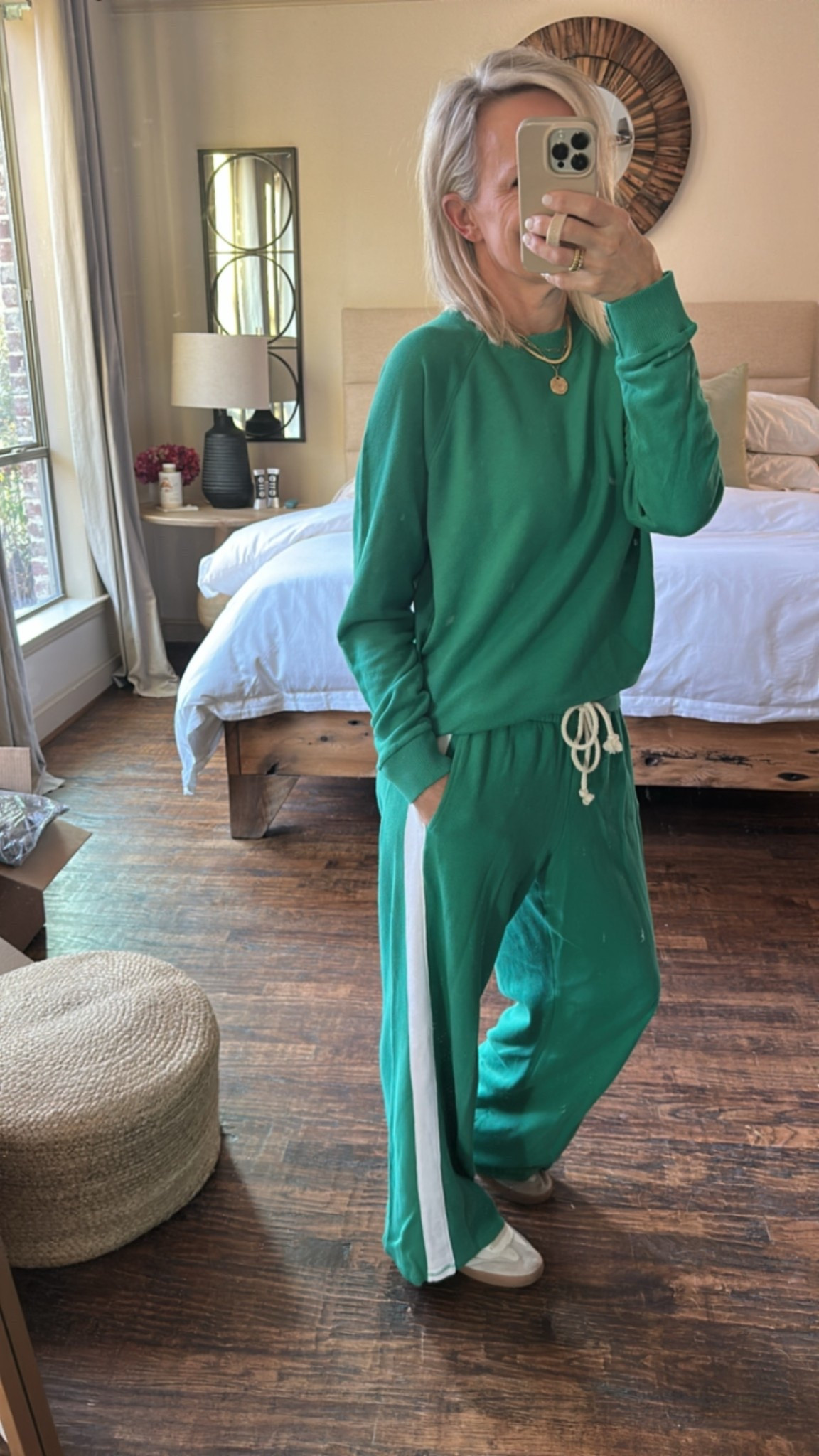 In my track suit era!
Target set
SO soft, thin. In good way. Great for spring 
Wearing small in both pieces 

Would be great travel set too 

#LTKOver40 #LTKActive #LTKTravel