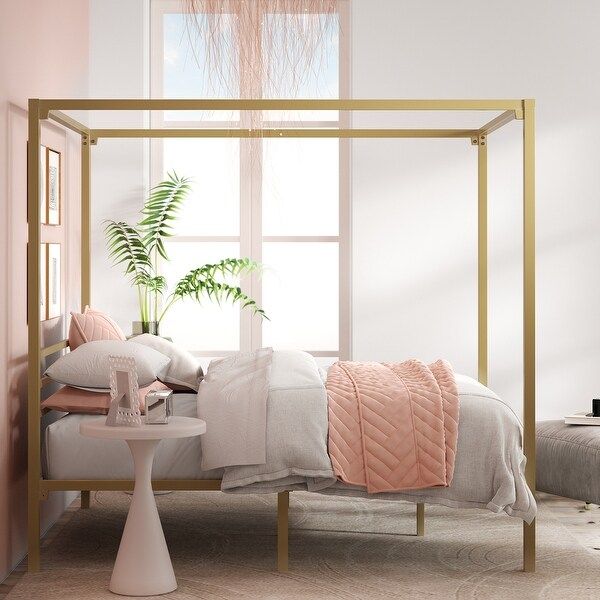 Priage by ZINUS Metal Canopy Platform Bed Frame | Bed Bath & Beyond