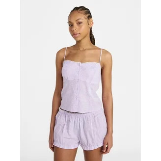 No Boundaries Cami Top and Bloomer Shorts Sleep Set, 2-Piece, Women's XS-XXL | Walmart (US)