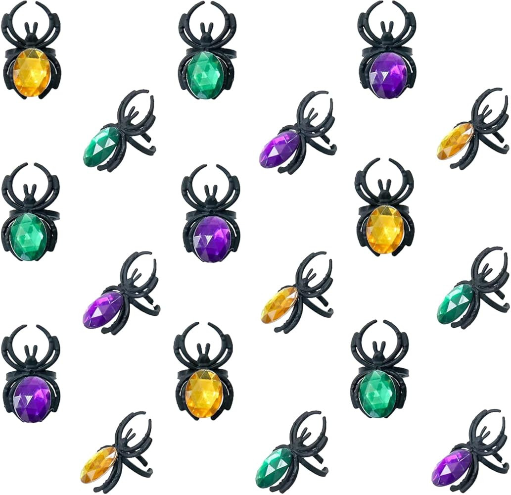 KEPATO Halloween Spider Ring Spider Party Favors Fake Plastic Spider Ring for Halloween Decoratio... | Amazon (US)