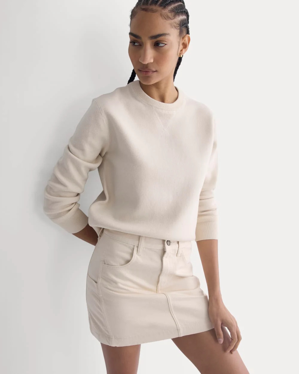 Denim Utility Mini Skirt | Calico Ecru | Everlane