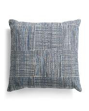 Made In Usa 22x22 Coastal Patchwork Texture Feather Fill Pillow | TJ Maxx