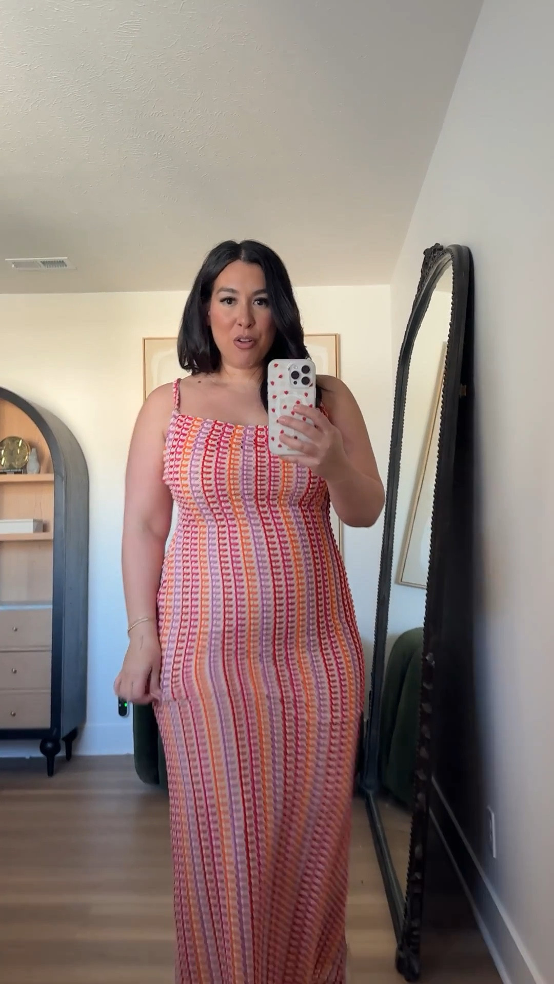 Under $100 printed textured scoop neck dress. Love this pattern and it’s super flattering! 
-
-
-
Spring midsize @Express  haul 🤍
Express haul, Midsize haul, Spring Haul, Dress, OOTD, Express Midsize, Curvy haul, Jeans, Tops, Clothes, Easter 

#LTKMidsize #LTKSeasonal #LTKootd