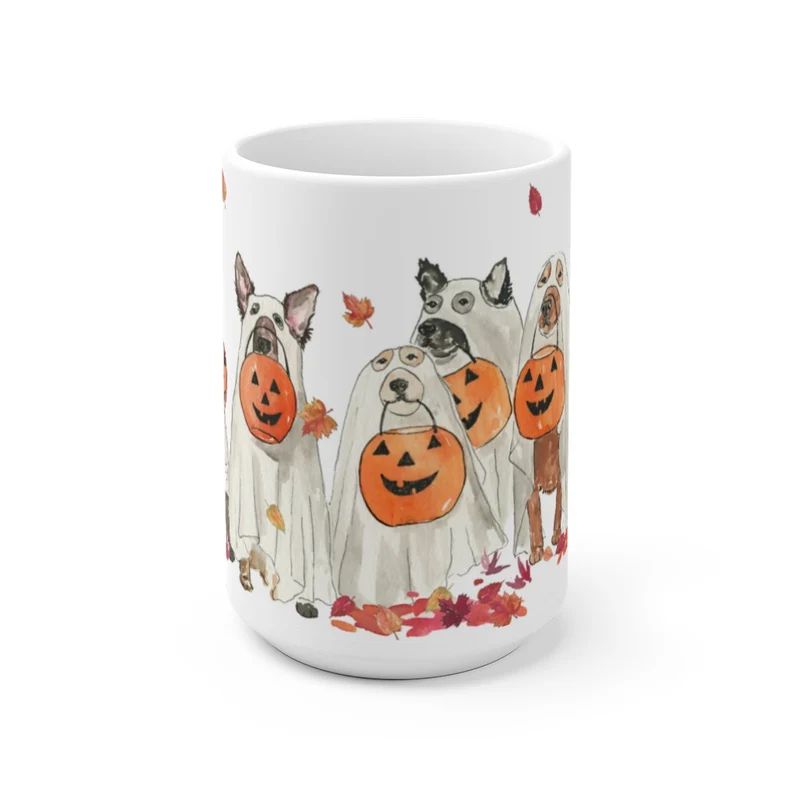 Halloween Dogs Fall Mug Fall Coffee Mug Fall Decor 15 Oz - Etsy | Etsy (US)