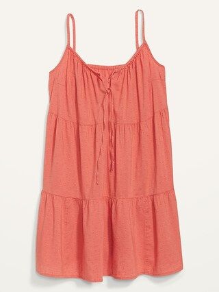 Tiered Clip-Dot Mini Cami Swing Dress for Women | Old Navy (US)