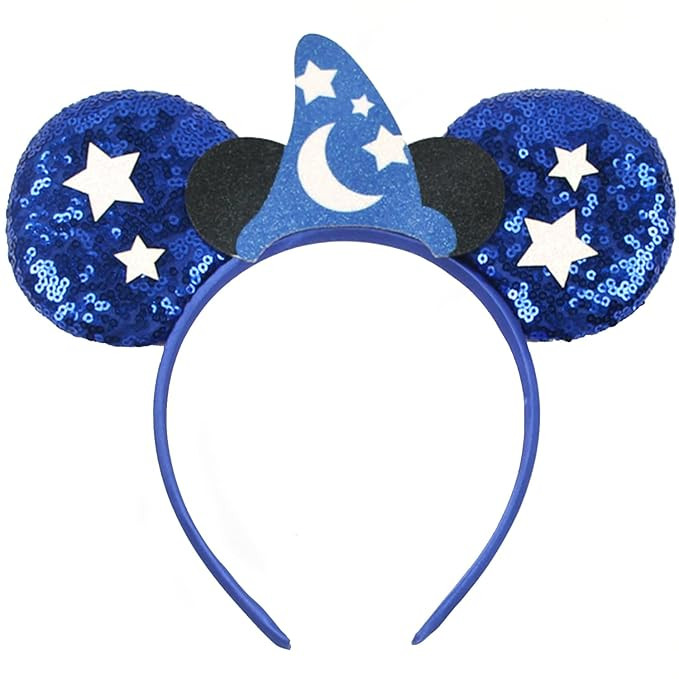 MADO Mouse Ear Headband for Women adults kids, Blue Mic - One Size, Hair Accessory, Party Accesso... | Amazon (US)