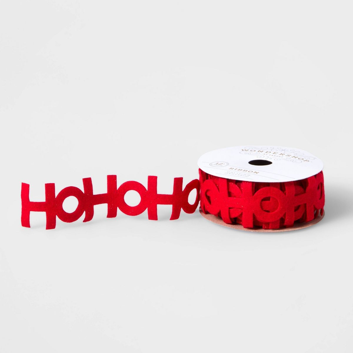 1.5" HoHoHo Felt Fabric Ribbon 12ft - Wondershop™ | Target