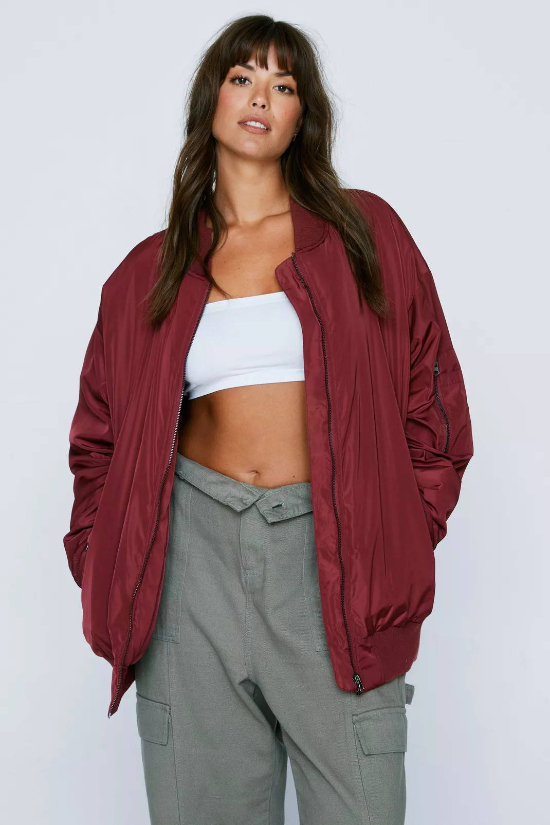 Plus Size Oversized Bomber Jacket | Nasty Gal UK (+IE)