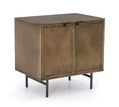 Argonaut 25" Etched Metal Nightstand | Pottery Barn (US)