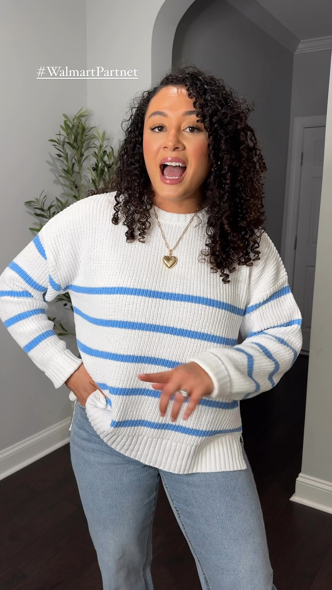 #walmartpartner So many amazing new arrivals perfect going into spring from @walmartfashion large in the sweater and size 10 jeans some stretch not much could have done 12 the jeans look grey online but are actually this light wash #walmartfashion