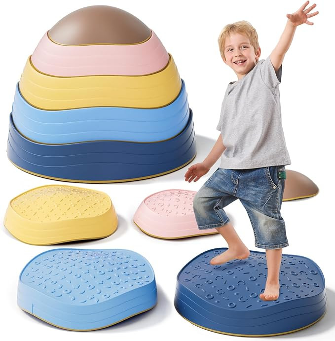 KidBloom Balance Stepping Stones Kids, Sensory Toys for Autism, Outdoor Toys Kids 3-5, Non-Slip B... | Amazon (CA)