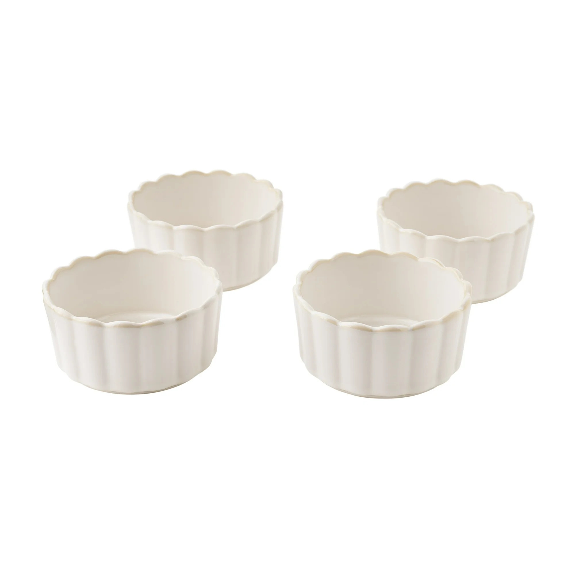 The Pioneer Woman Colette Stoneware Ramekins, Cream, Set of 4 | Walmart (US)