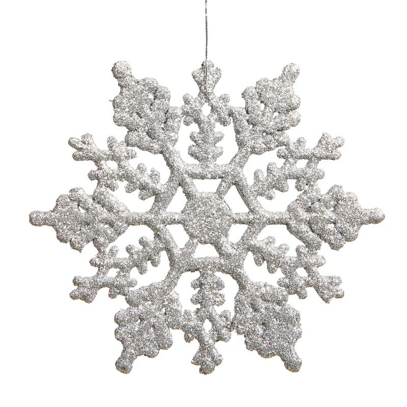 Glitter Snowflake Christmas Shaped Ornament (Set of 24) | Wayfair North America