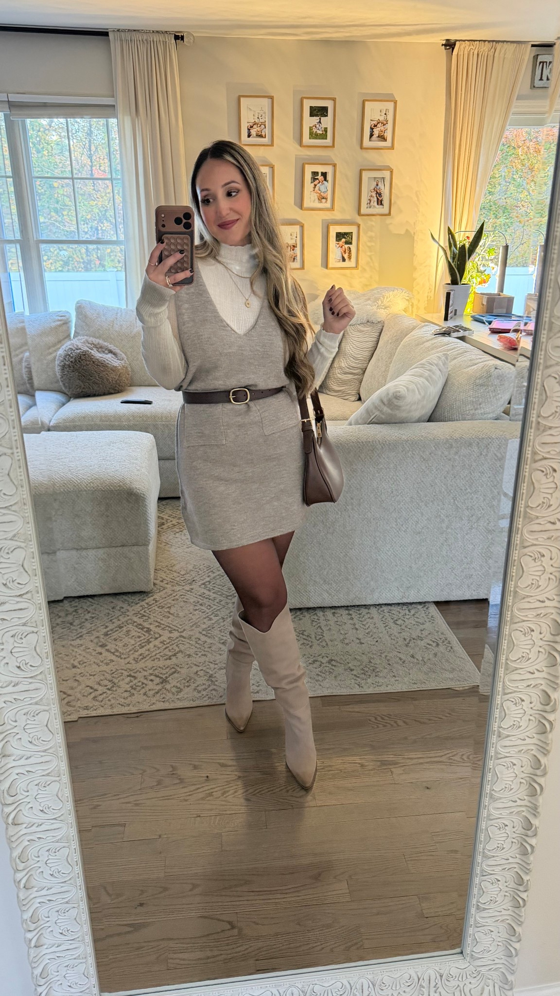 Amazon dress Amazon tights Amazon belt Steve Madden boots easy fall date night look! 

#LTKPetite #LTKFindsUnder100 #LTKSeasonal