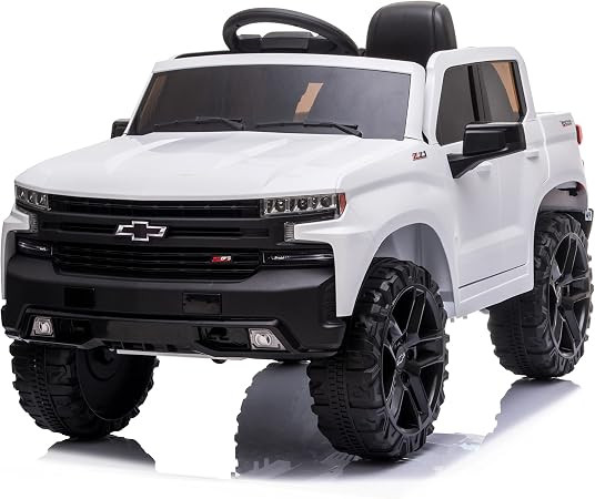 Kidzone 12V Battery Powered Licensed Chevrolet Silverado Trail Boss LT Kids Ride On Truck Car Ele... | Amazon (US)