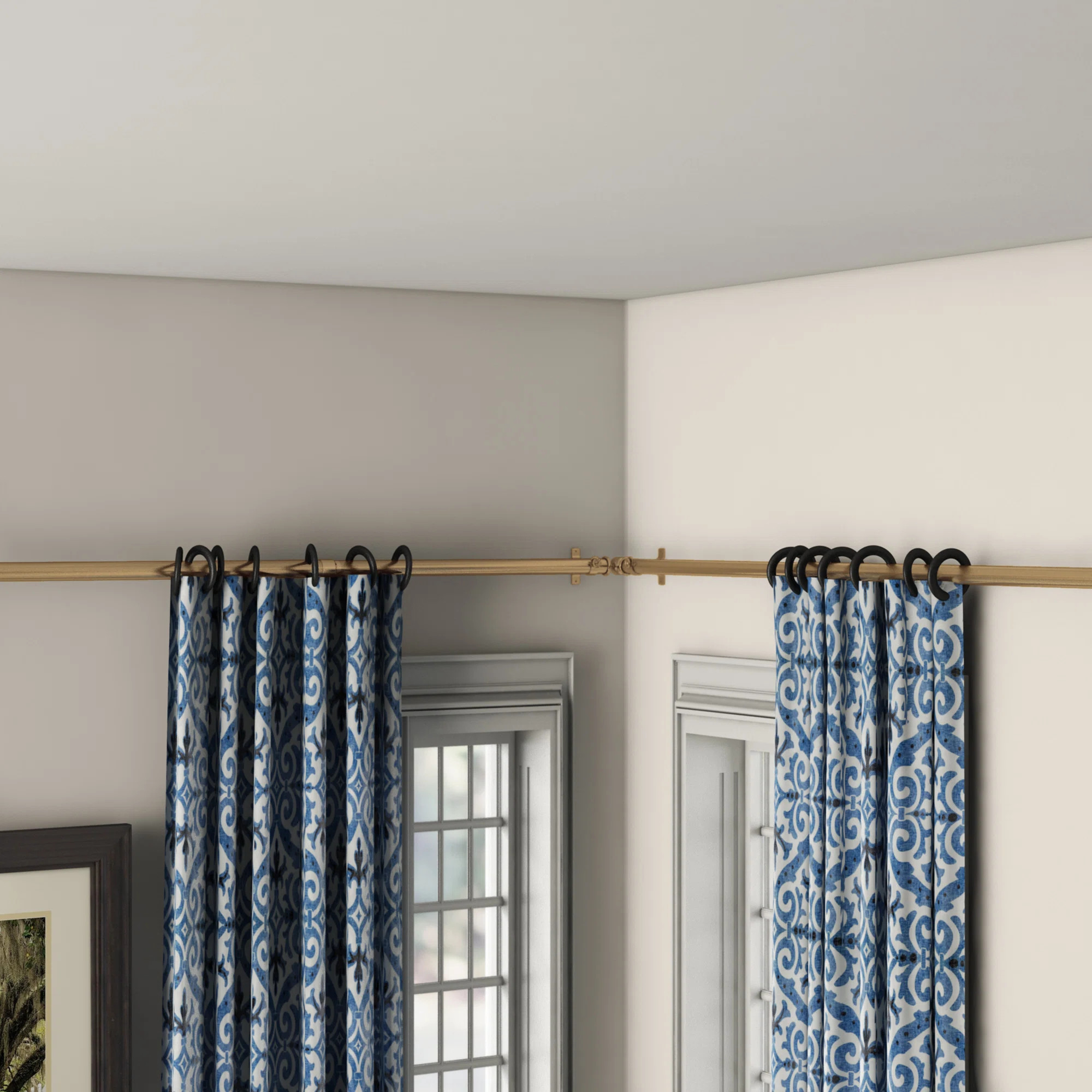 Darby Home Co Loïc Corner Single Curtain Rod & Reviews | Wayfair | Wayfair North America