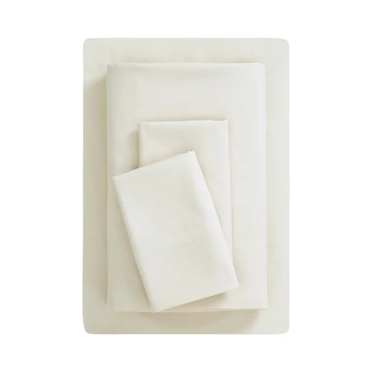 Mainstays by Becky G. & Alejandra 4-Piece Seashell Beige Super Soft Microfiber Bed Sheet Set, Que... | Walmart (US)
