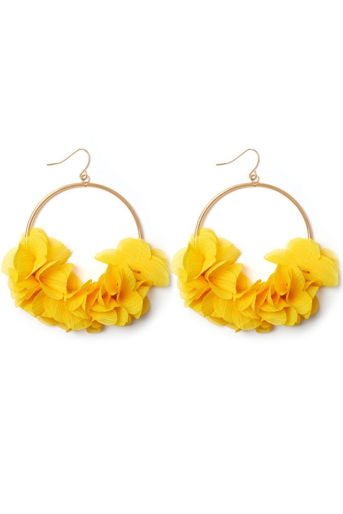 Kallia Flower Hoop Earrings | Charming Charlie