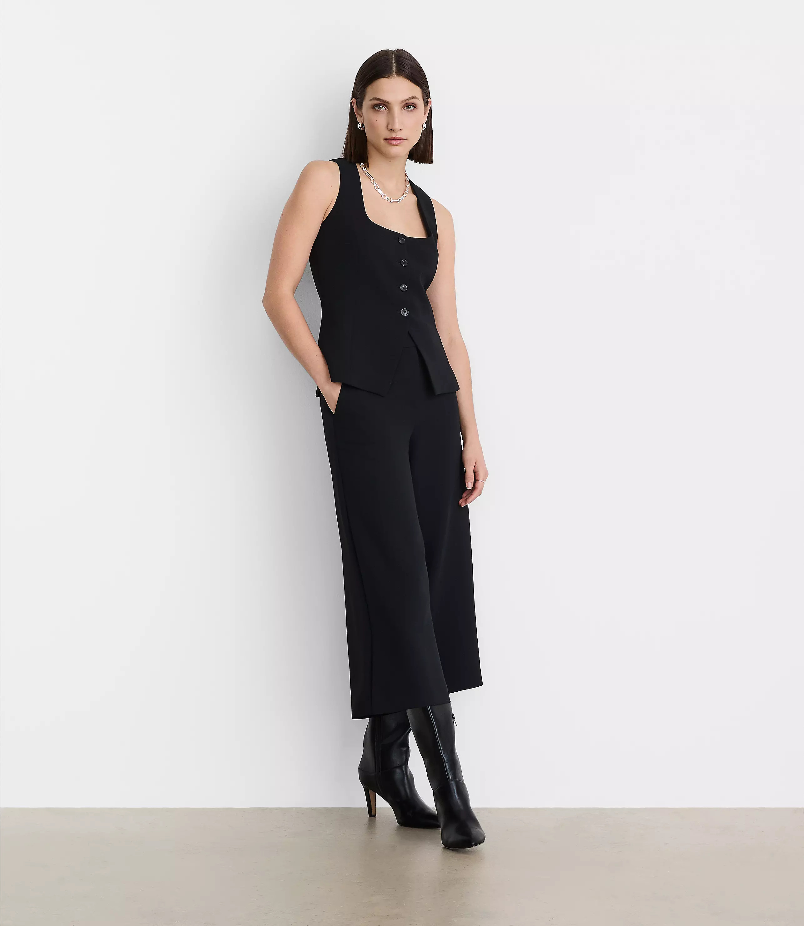 LOFT Versa Crepe Drape Culottes | LOFT